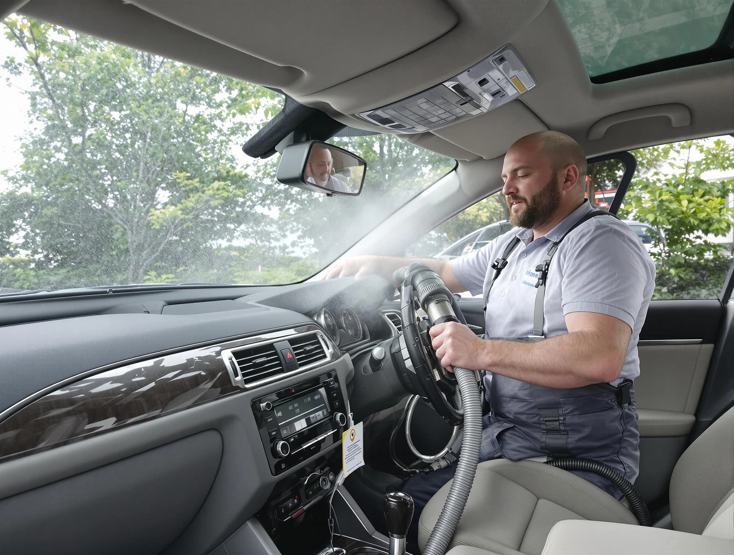 Morgan Air Duct Cleaning specialist performing professional car duct cleaning in Morgan