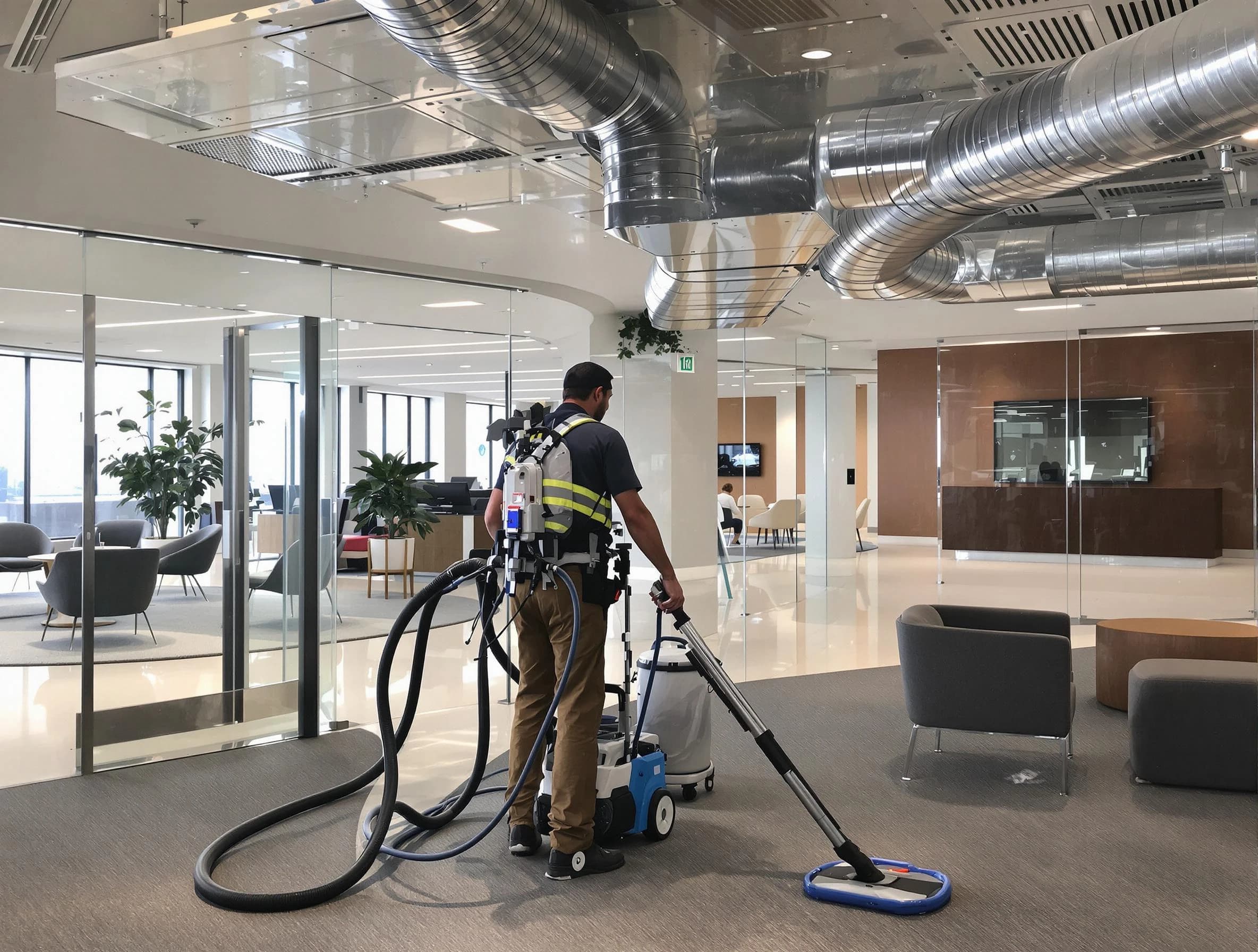 Commercial duct cleaning service by Morgan Air Duct Cleaning in Morgan