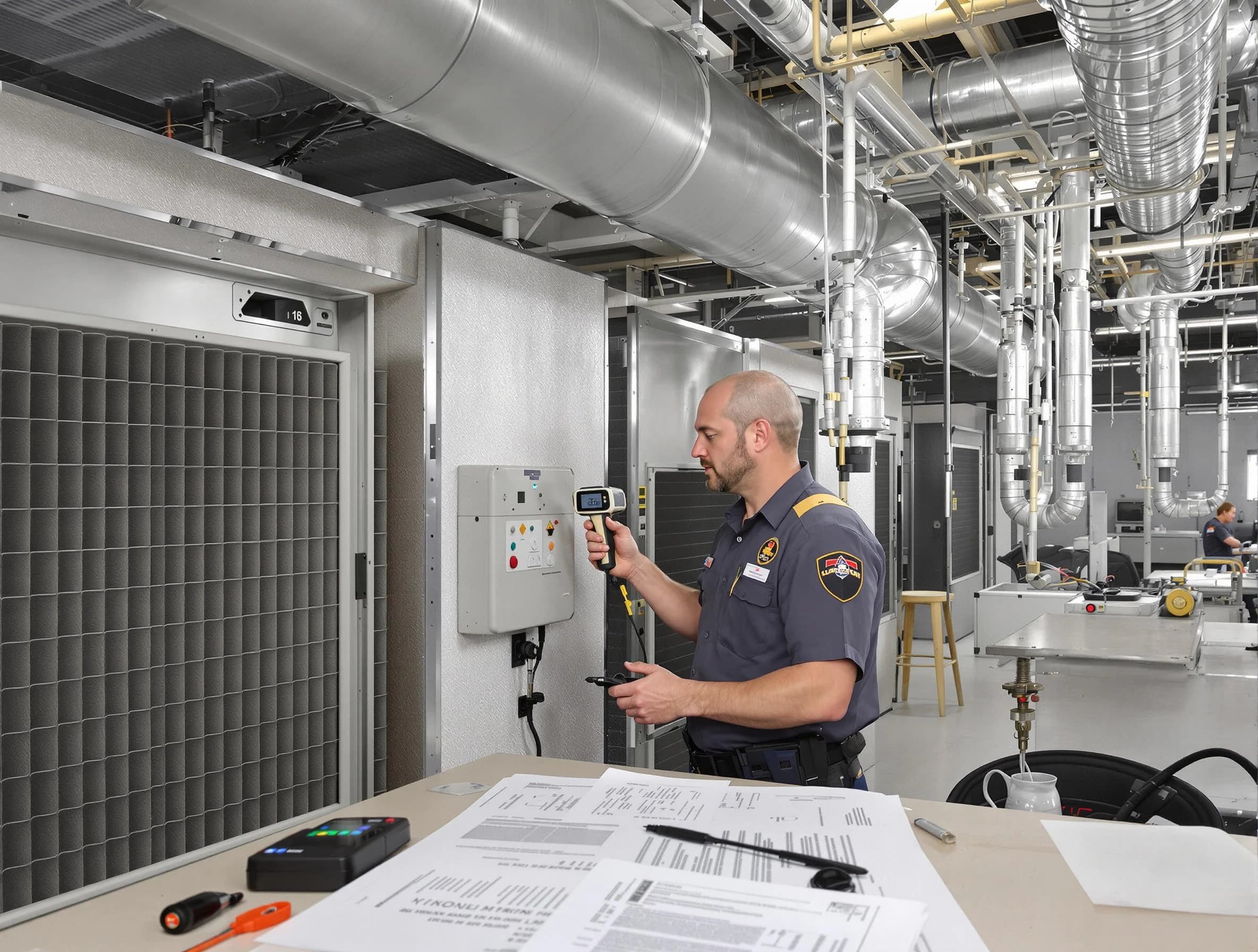 Professional filter system inspection by Morgan Air Duct Cleaning in Morgan