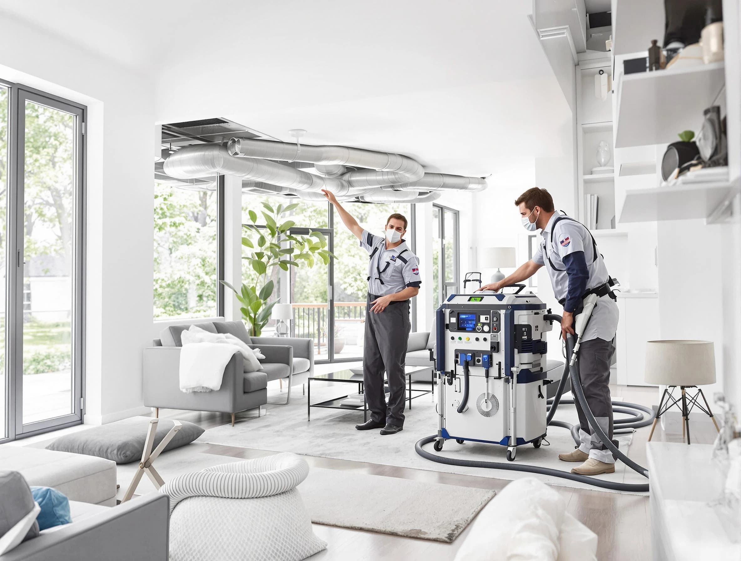 Morgan Air Duct Cleaning professional conducting pure air duct cleaning with state-of-the-art equipment in Morgan