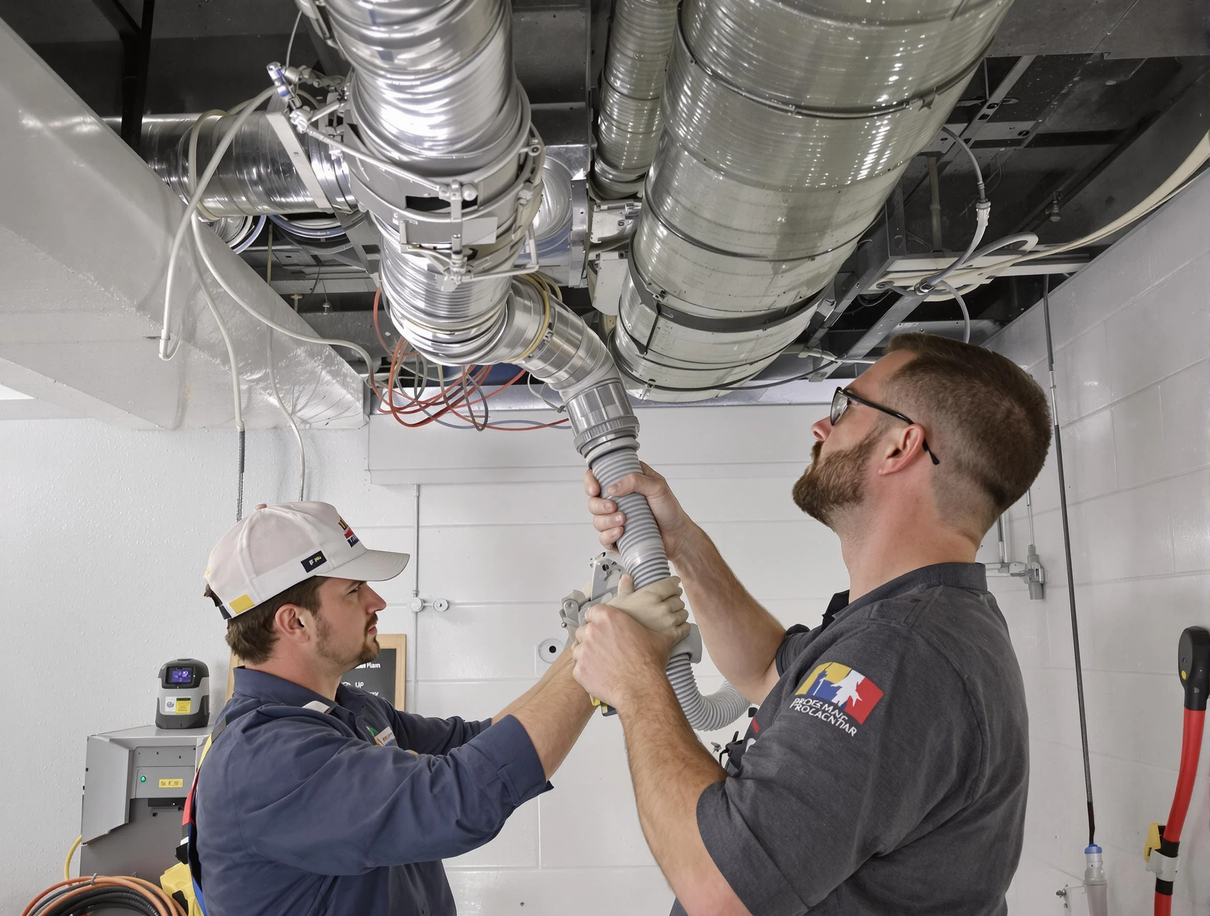Morgan Air Duct Cleaning technician performing thorough AC duct cleaning in Morgan