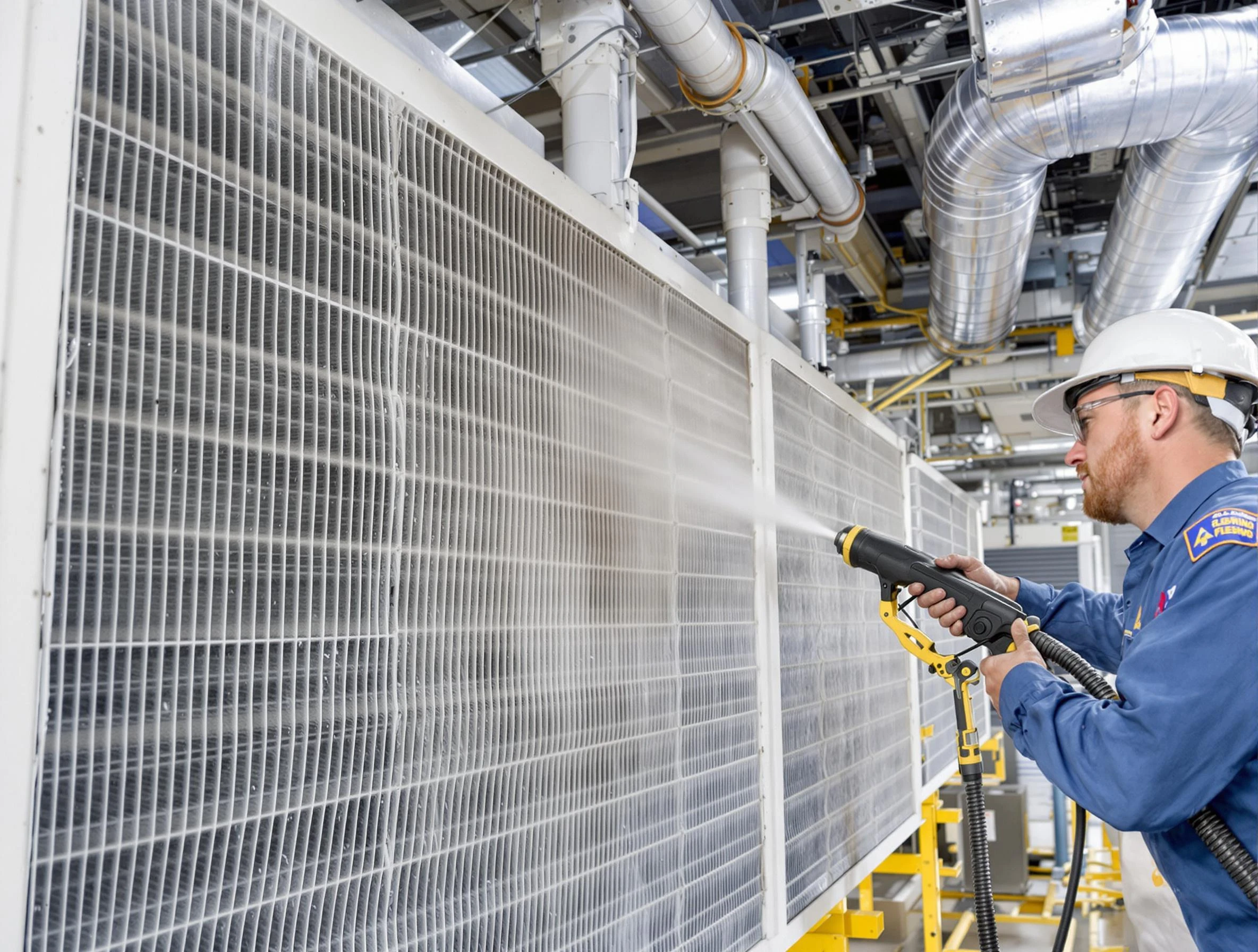 Professional commercial coil cleaning by Morgan Air Duct Cleaning in Morgan