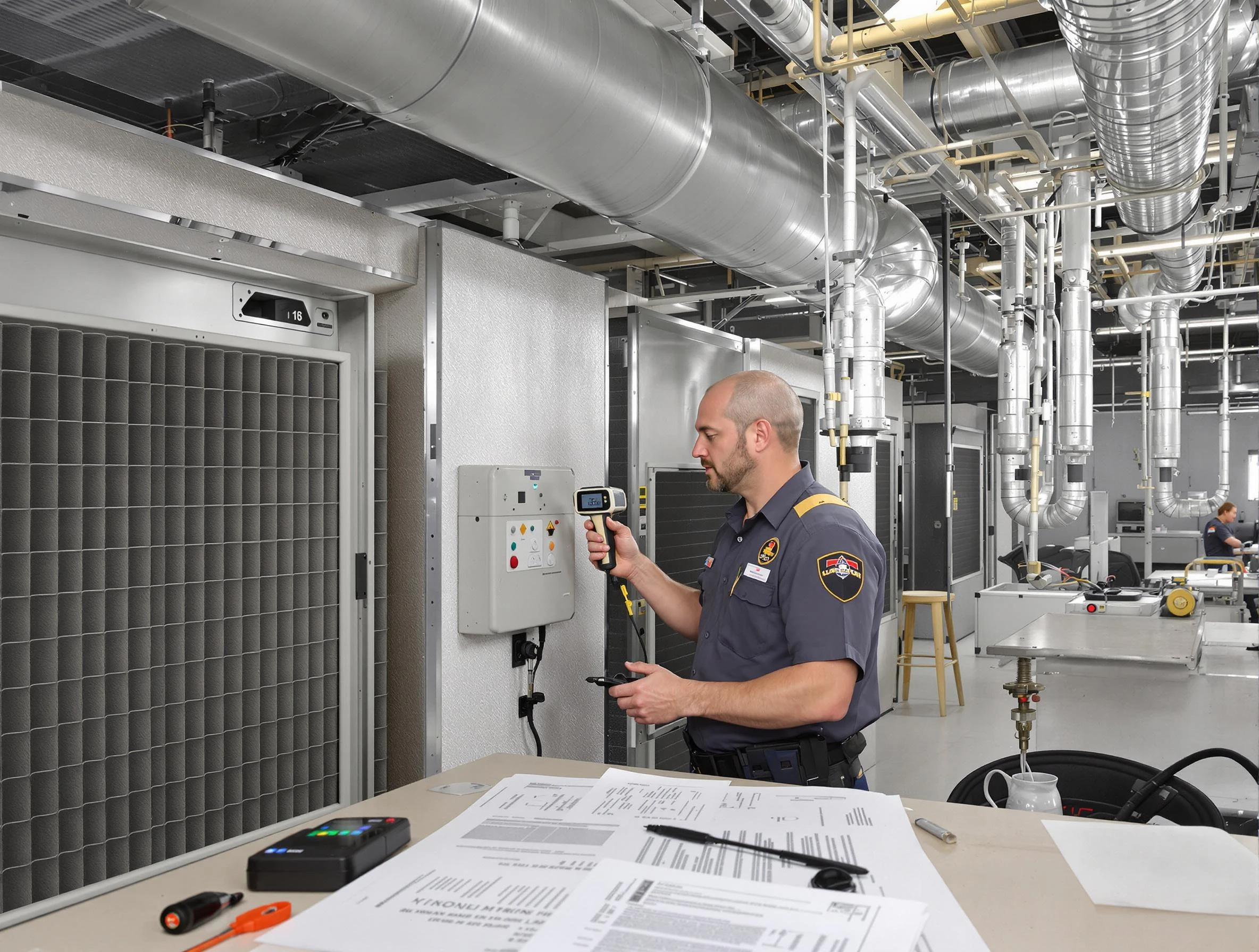 Professional filter system inspection by Morgan Air Duct Cleaning in Morgan
