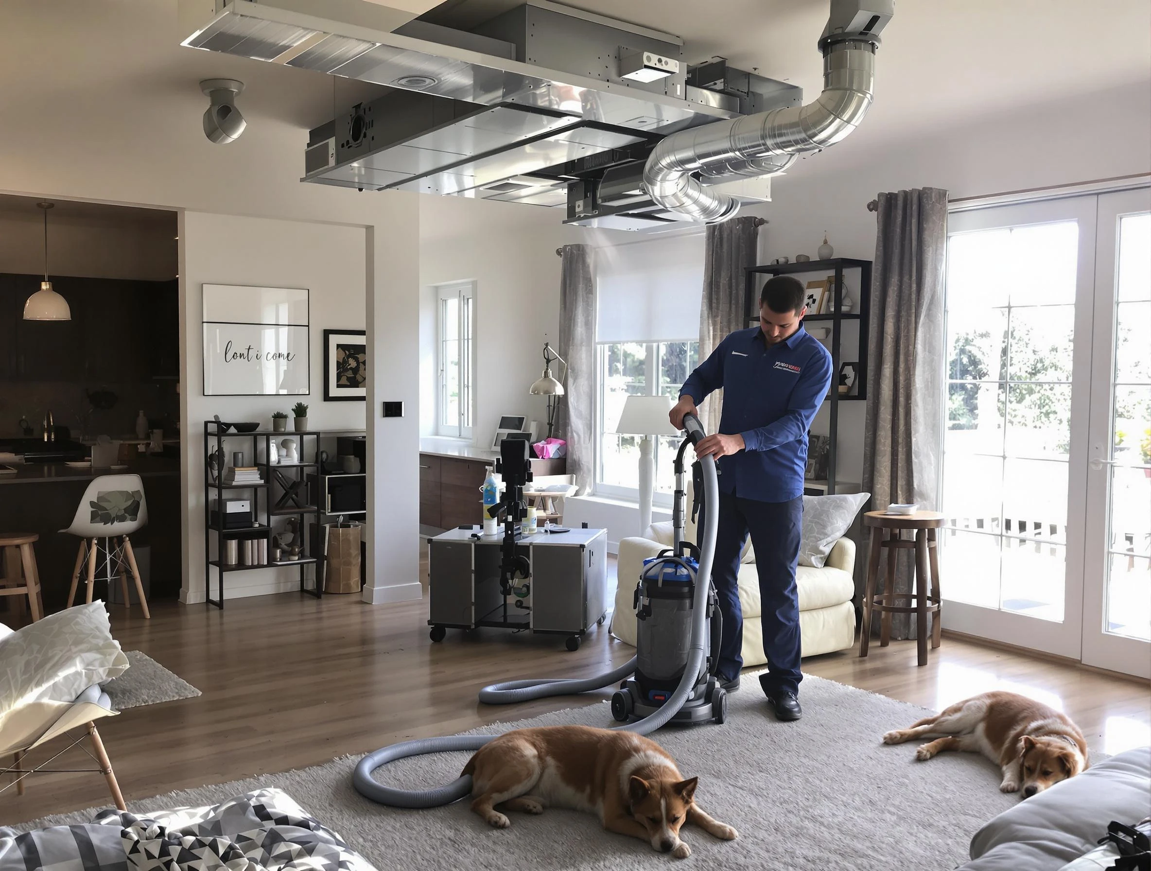 Morgan Air Duct Cleaning technician performing detailed indoor duct cleaning for improved air quality in Morgan
