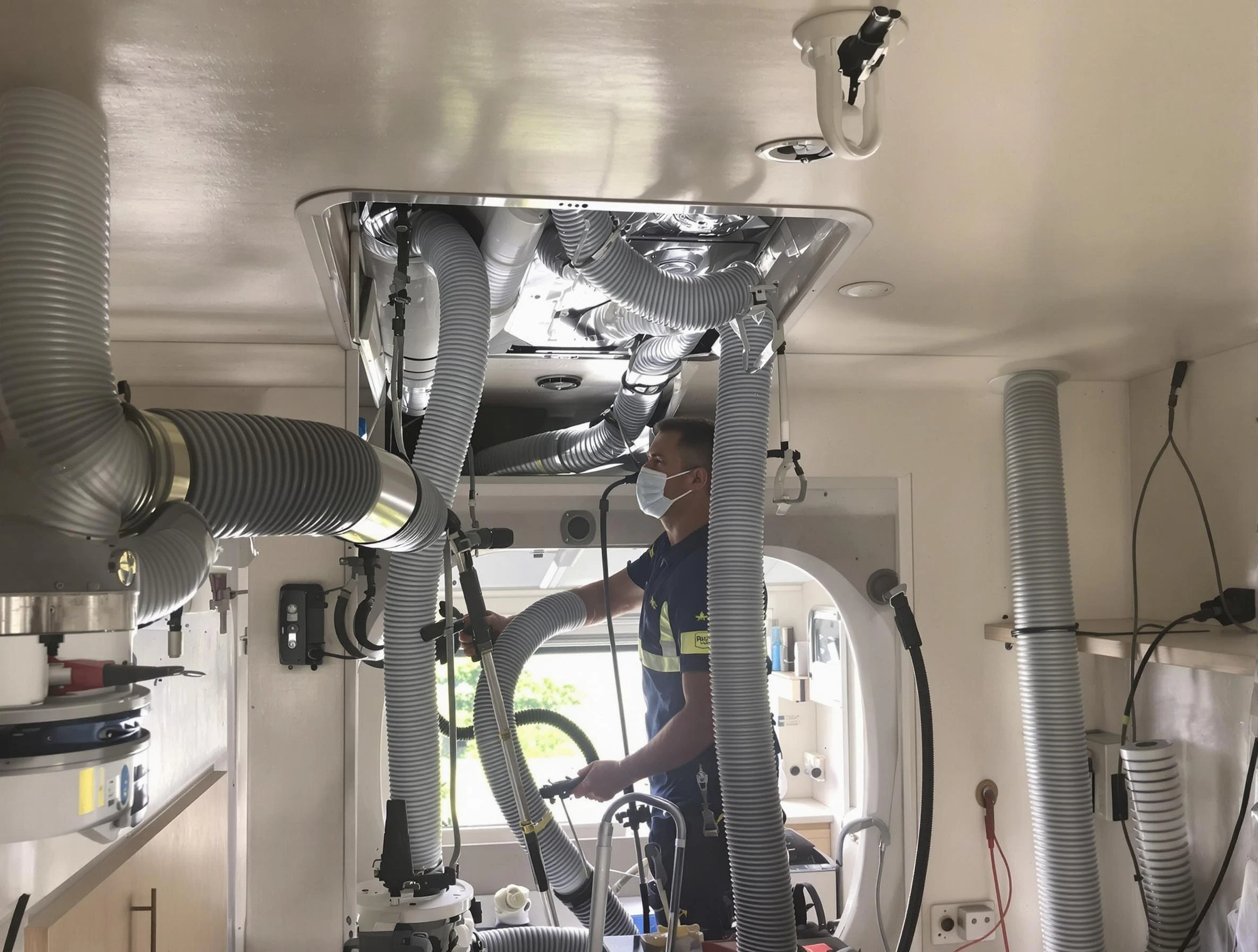 Morgan Air Duct Cleaning specialist performing precise mobile home duct cleaning in Morgan