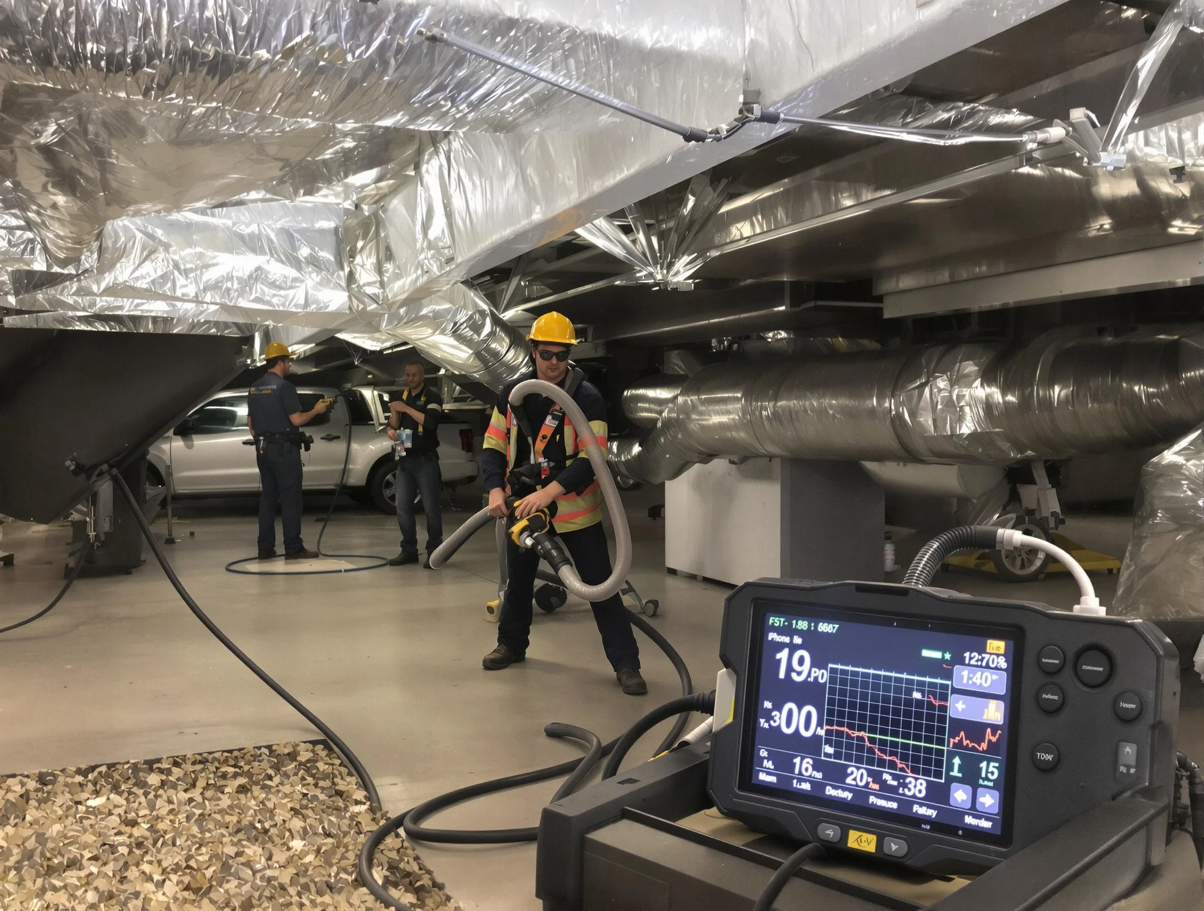 Professional negative pressure duct cleaning by Morgan Air Duct Cleaning in Morgan