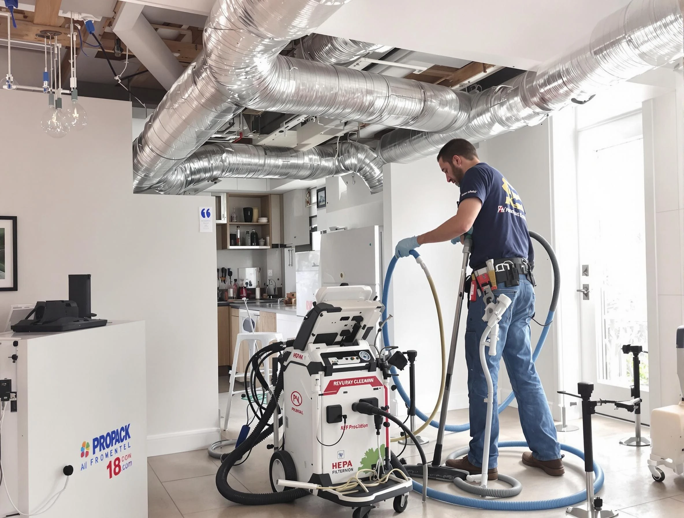 Morgan Air Duct Cleaning technician performing advanced pure duct cleaning with specialized equipment in Morgan