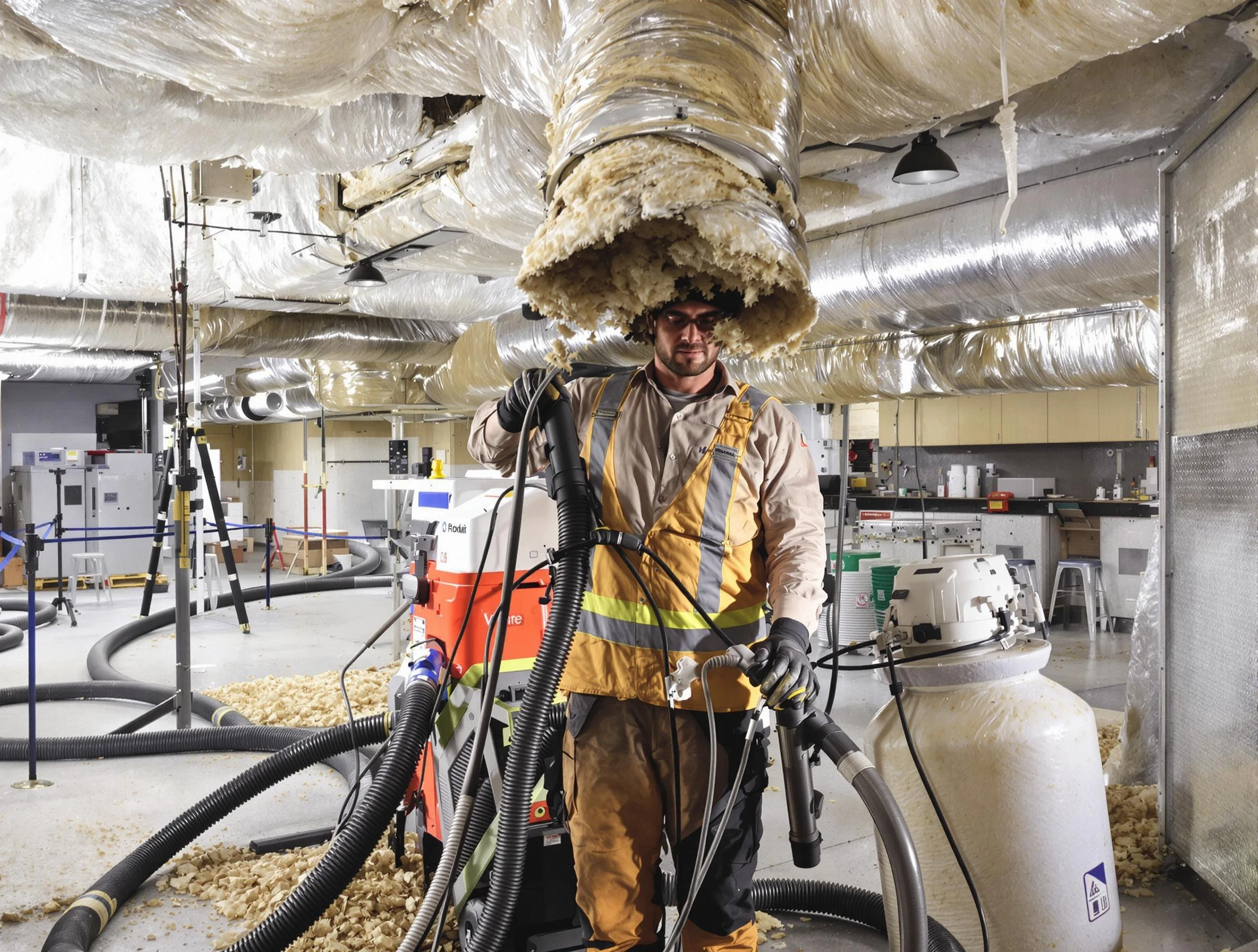 Professional vacuum insulation removal by Morgan Air Duct Cleaning expert in Morgan
